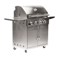 Broilmaster B-Series Deluxe 32-Inch Freestanding Stainless Steel Gas Grill with Rear Infrared Burner