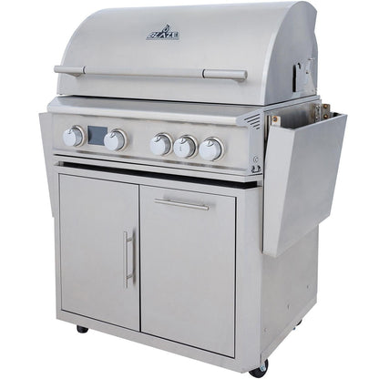 Blaze LTE PRO 32-inch 4-Burner Freestanding Grill w/ Digital Temperature Screen & Rotisserie