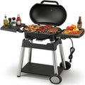 Electric Grill Outdoor Grill, 1500W Power, 277 Sq.In Cooking Area, Removable Wheeled Cart Style, Indoor/Outdoor Eletric Grill, Nonstick Grill Grate, Built-In Thermometer BBQ Grill
