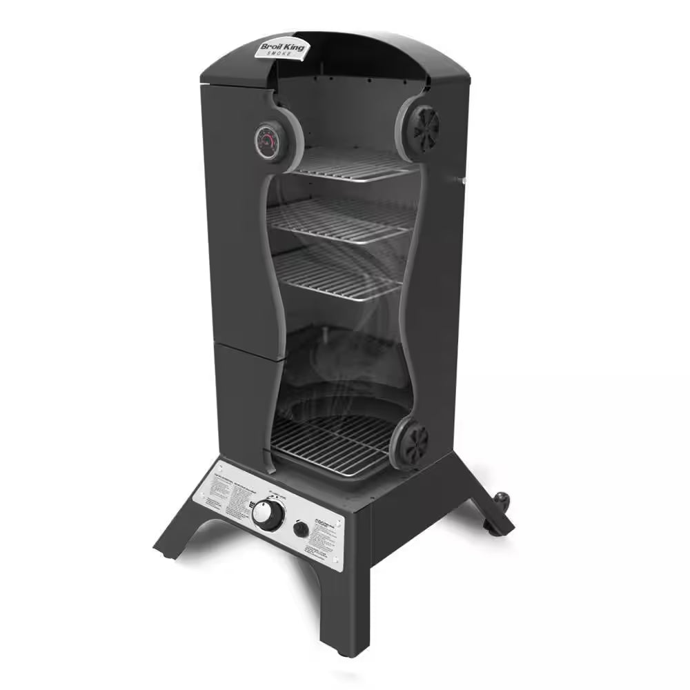 Smoke Vertical Propane Gas Smoker in Black