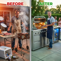 Arcticedge Elite Stainless Outdoor Kitchen — Before & After
