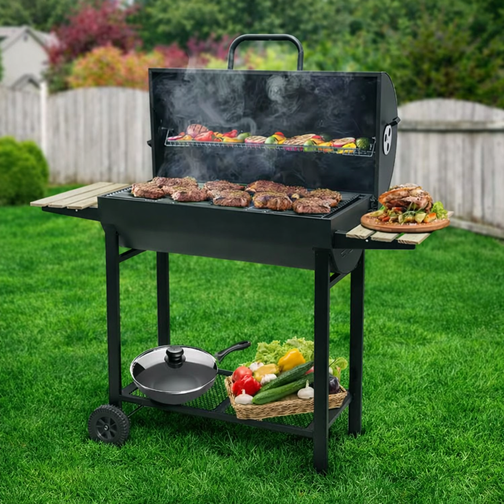 BlackHearth YardMaster Barrel Charcoal Cart Grill