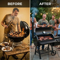 IronOak Heritage 1000 Offset Smoker — Before & After