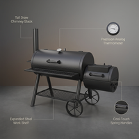IronOak Heritage 1000 Offset Smoker — infographic