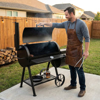 IronOak Heritage 1000 Offset Smoker — Lifestyle