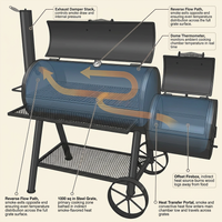 IronOak Heritage 1000 Offset Smoker — How It Works