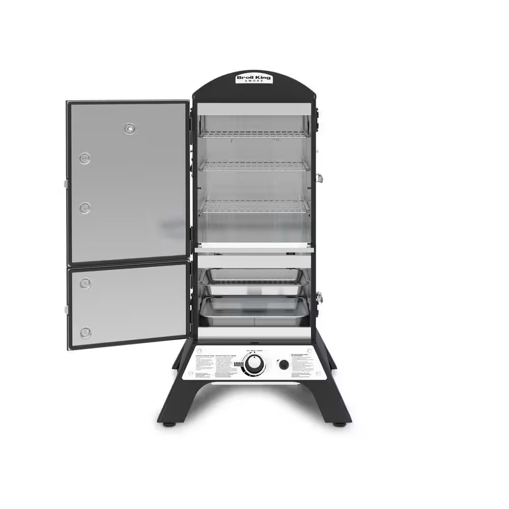 Smoke Vertical Propane Gas Smoker in Black