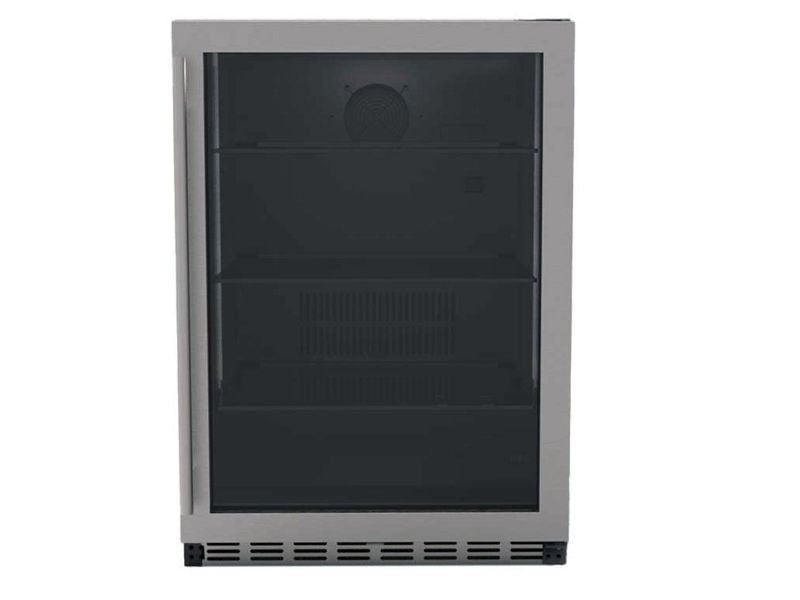 TrueFlame 24-Inch 5.1 Cu. Ft. Outdoor Rated Fridge with Glass Door