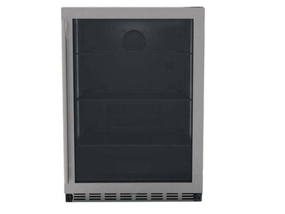 TrueFlame 24-Inch 5.1 Cu. Ft. Outdoor Rated Fridge with Glass Door