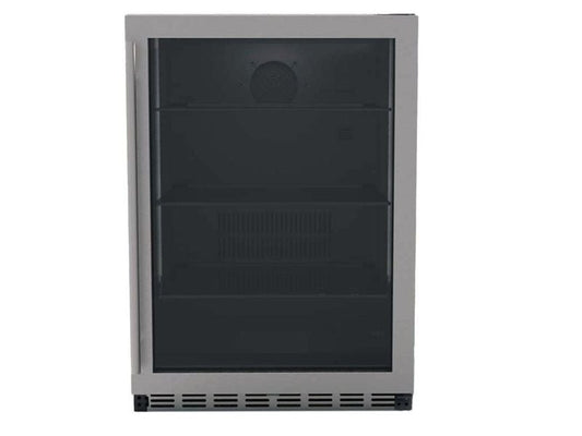 TrueFlame 24-Inch 5.1 Cu. Ft. Outdoor Rated Fridge with Glass Door