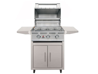 TrueFlame E-Series 25-Inch 3-Burner Gas Grill on Double Door Cart
